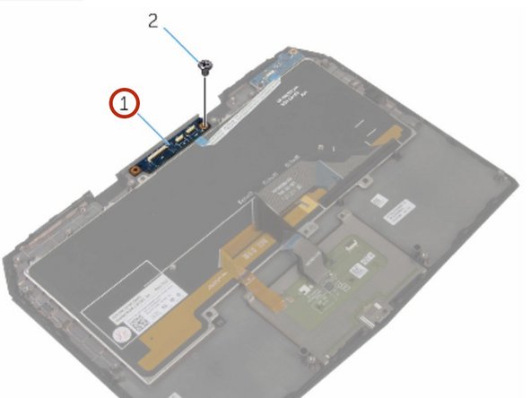 Dell Alienware 13 R2 Power-Button Board Replacement, Remove the Screw: crwdns2935265:051crwdnd2935265:02crwdnd2935265:02crwdne2935265:0