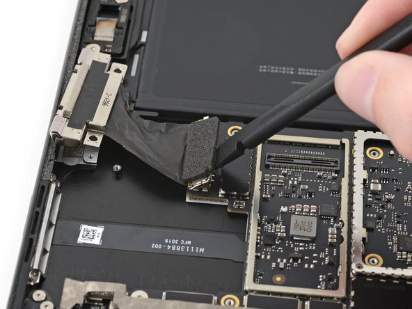 Microsoft Surface Pro X Volume Button Cable Replacement, Disconnect the Surface Connect port: passo 83, immagine 2 di 2