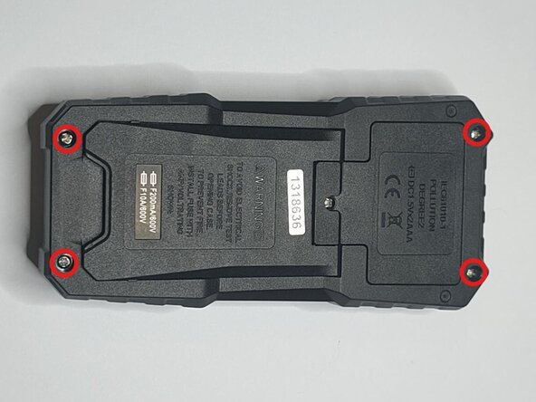 Changement fusibles Multimètre Velleman DVM020, Dévisser le boîtier: étape 4, image 1 de 1