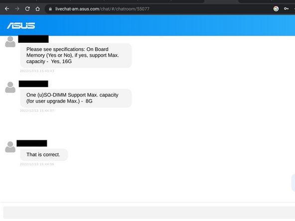 Asus VivoBook F1502ZA-SB33 RAM Replacement, Make sure you have the right model / tech specs.: crwdns2935265:04crwdnd2935265:03crwdnd2935265:03crwdne2935265:0