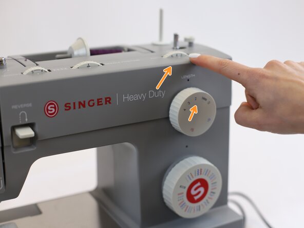 How to repair a hole in woven textile (using a sewing machine), Set up the sewing machine: step 2, image 2 of 2