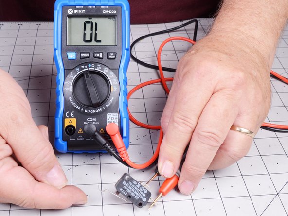 LG Refrigerator Water Dispensing Switch Testing and Replacement, Test the water dispensing switch: crwdns2935265:016crwdnd2935265:02crwdnd2935265:03crwdne2935265:0