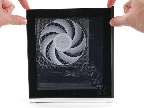 Framework Desktop CPU Fan Replacement, Install the Left Panel: crwdns2935265:022crwdnd2935265:03crwdnd2935265:03crwdne2935265:0