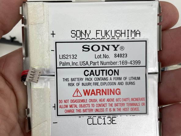 Palm Tungsten W (i710) Teardown, Disassembly the battery: crwdns2935265:014crwdnd2935265:02crwdnd2935265:02crwdne2935265:0