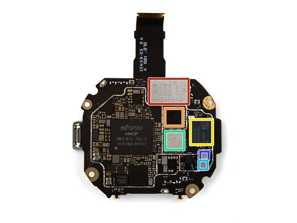 Google Pixel Watch 4 Chip ID, Main Board - Front Side - Connectivity: crwdns2935265:02crwdnd2935265:01crwdnd2935265:01crwdne2935265:0