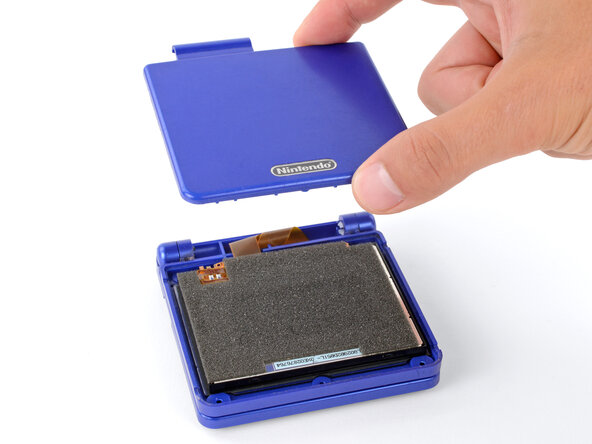 How to Reshell Your Game Boy Advance SP, Remove the top shell: crwdns2935265:025crwdnd2935265:02crwdnd2935265:03crwdne2935265:0