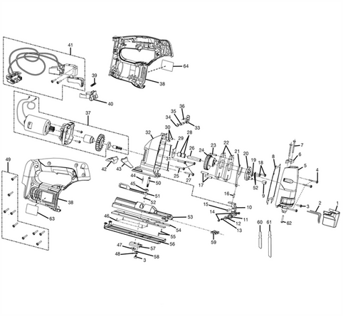 Schematisch diagram voor Jig Saw