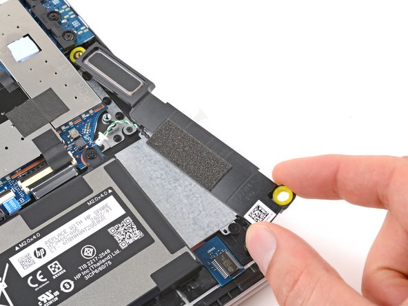 HP EliteBook 845 G9 Left Speaker Replacement, Remove the left speaker: crwdns2935265:010crwdnd2935265:02crwdnd2935265:03crwdne2935265:0