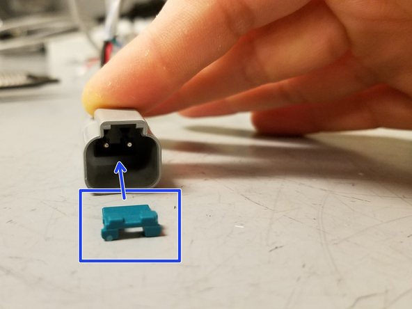 Autosampler Node Assembly (For New Version), Preparing 2-pin amphenol battery box connector: step 9, image 2 of 3