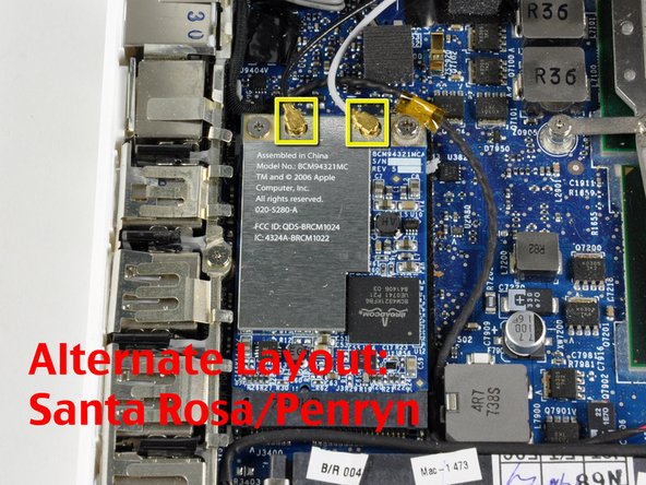 MacBook Core 2 Duo AirPort Card Replacement, AirPort Card: crwdns2935265:013crwdnd2935265:02crwdnd2935265:02crwdne2935265:0