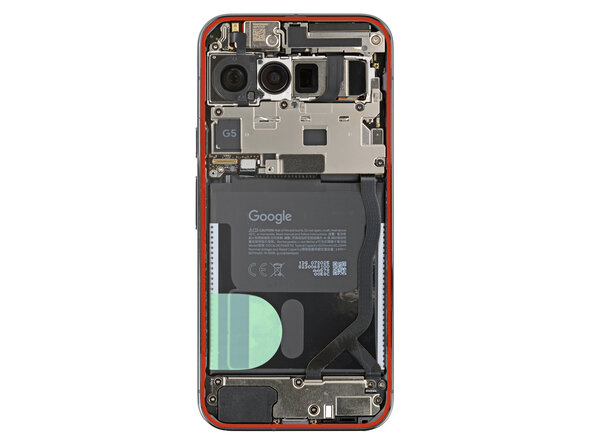 Google Pixel 10 Pro XL USB‑C Board Replacement, Remove the old back glass adhesive: 36 단계, 이미지 2개 중 1개