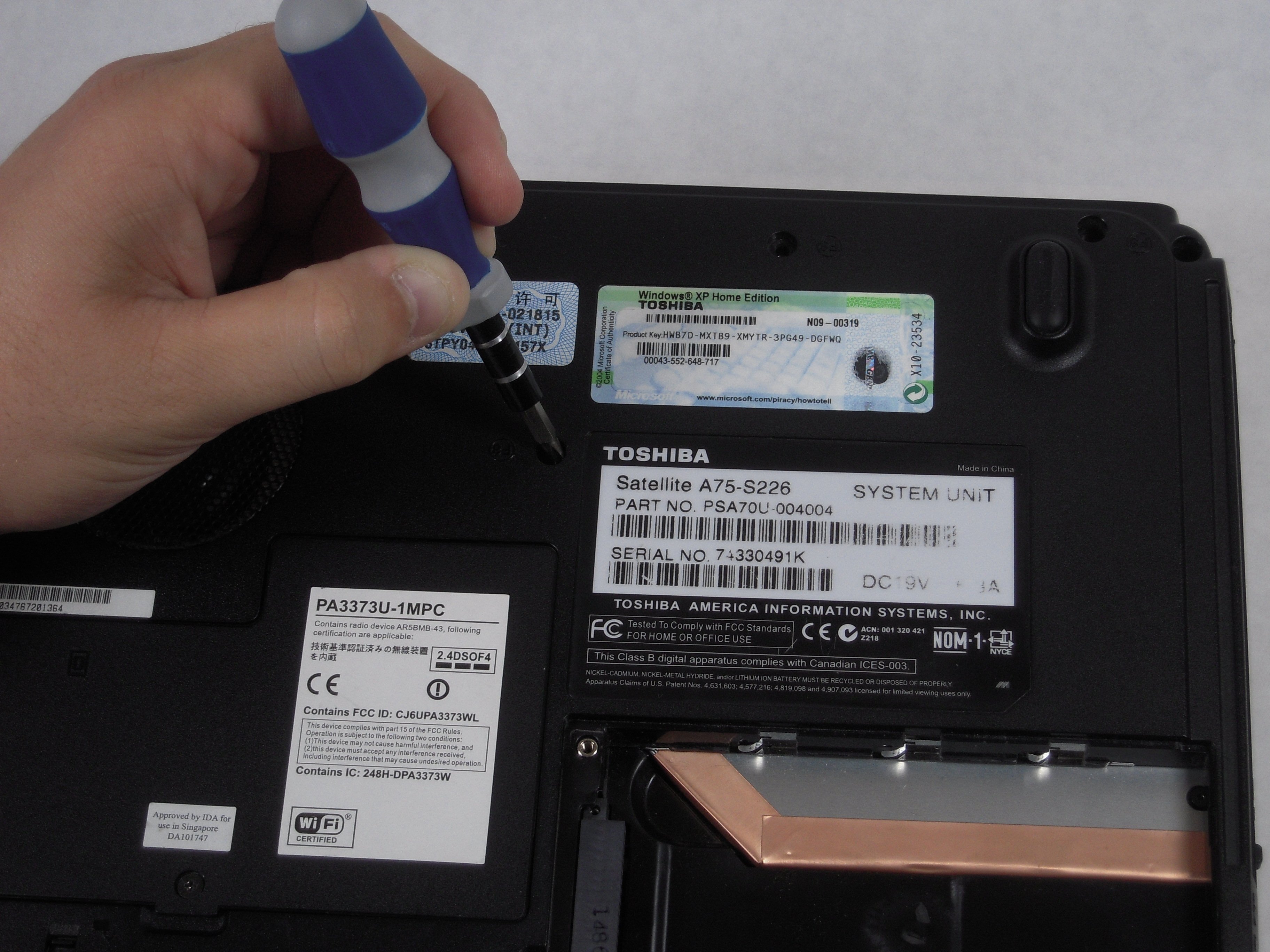 Toshiba Satellite A75S226 CD Drive Replacement iFixit Repair Guide