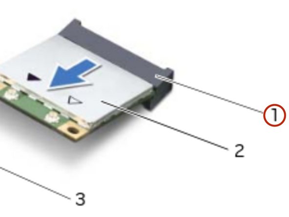 Dell Alienware 14 Wireless Mini-Card Replacement, Remove the Wireless-Mini Card: step 19, image 2 of 2