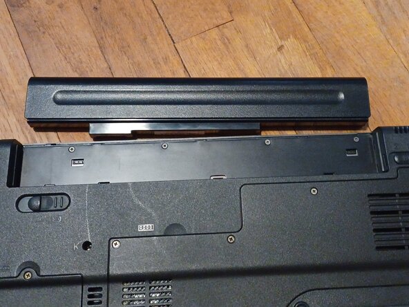 Gateway MT6728 Battery Replacement, Removing The battery: step 2, image 2 of 2