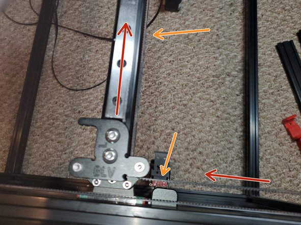 6. X Carriage and Belts, Belt Routing: crwdns2935265:08crwdnd2935265:02crwdnd2935265:02crwdne2935265:0