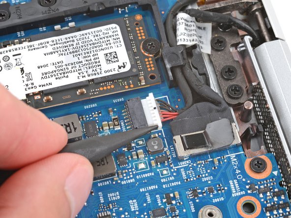 HP EliteBook 845 G7 Power Port Replacement, Disconnect the power connector cable: crwdns2935265:08crwdnd2935265:02crwdnd2935265:03crwdne2935265:0