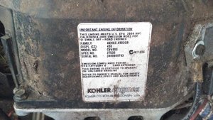 Craftsman lt2000 store kohler 17.5 engine