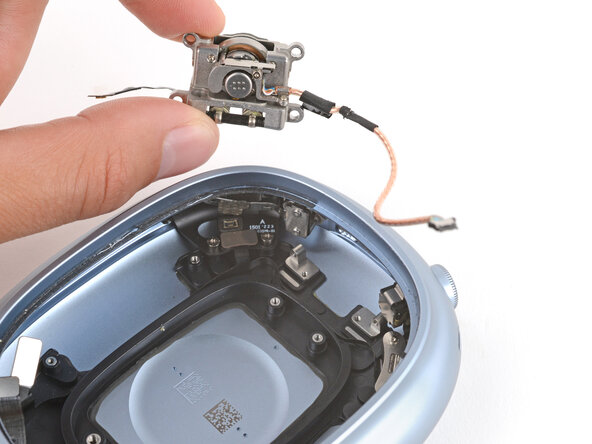 AirPods Max Right Headband Hinge Replacement, Put the hinge into place: step 36, image 1 of 3