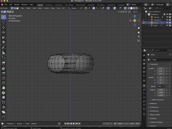 Basic Modeling, Using X-Ray Mode: crwdns2935265:08crwdnd2935265:02crwdnd2935265:03crwdne2935265:0