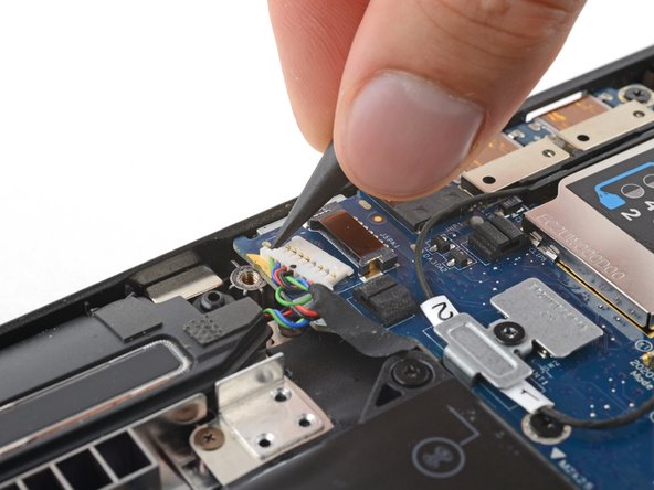 Dell Latitude 7410 Speakers Replacement, Disconnect the speakers: crwdns2935265:010crwdnd2935265:03crwdnd2935265:03crwdne2935265:0