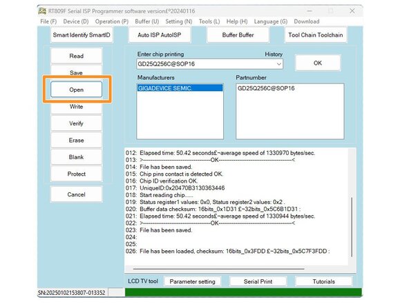 Dell latitude 7420 BIOS Admin Password Reset, Open your new BIOS binary into the programmer and write it to the chip: crwdns2935265:011crwdnd2935265:01crwdnd2935265:02crwdne2935265:0