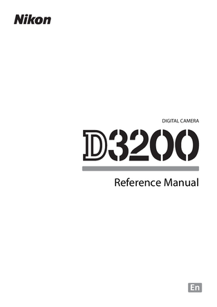 Nikon D3200 Reference Manual - iFixit