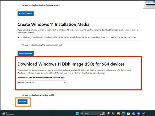 Windows 10/11 - USB Installation Media Creation, Download Windows 10 or 11: crwdns2935265:01crwdnd2935265:01crwdnd2935265:03crwdne2935265:0
