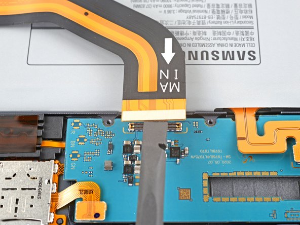 Samsung Galaxy Tab S7 Plus USB-C Charging Port and Daughterboard Replacement, Disconnect the daughterboard interconnect cable: step 22, image 2 of 2