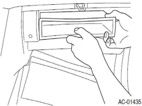 2005-2009 Subaru Outback Cabin Air Filter Replacement, Remove the upper storage box: Schritt 3, Bild 2 von 2