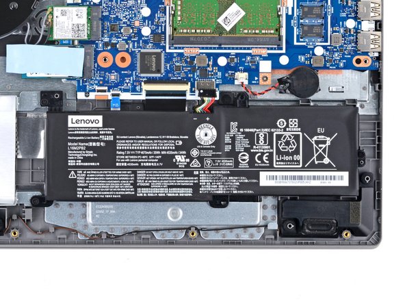 Lenovo IdeaPad 3-15IIL05 Battery Replacement, Unfasten the battery: crwdns2935265:011crwdnd2935265:02crwdnd2935265:02crwdne2935265:0