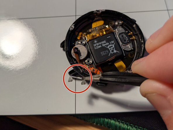 Pebble Time Round Teardown, Remove a metal clip: step 10, image 2 of 2
