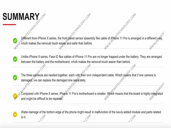 iPhone 11 Pro拆解, 总结: 步骤 6 中的图像 1，1