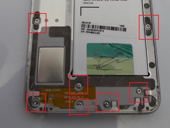 Samsung A3 2016 Model - A310F Display / LCD Replacement: passo 10, immagine 2 di 2