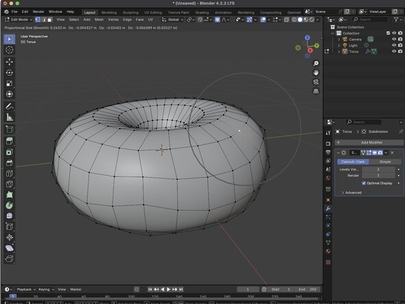 Basic Modeling, Using Edit Mode: crwdns2935265:05crwdnd2935265:03crwdnd2935265:03crwdne2935265:0