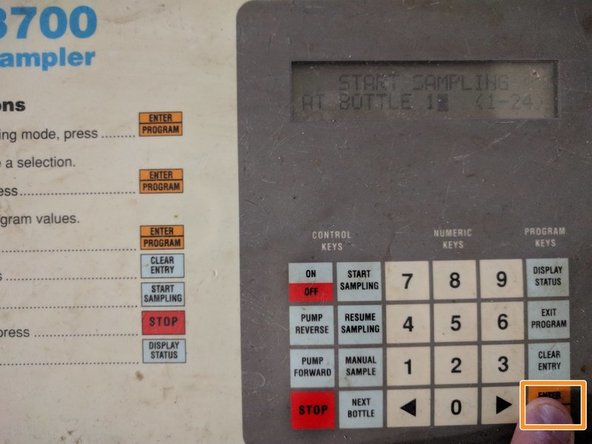 Autosampler Installation Procedure (For Old Version), setting sample bottle number: step 5, image 2 of 3