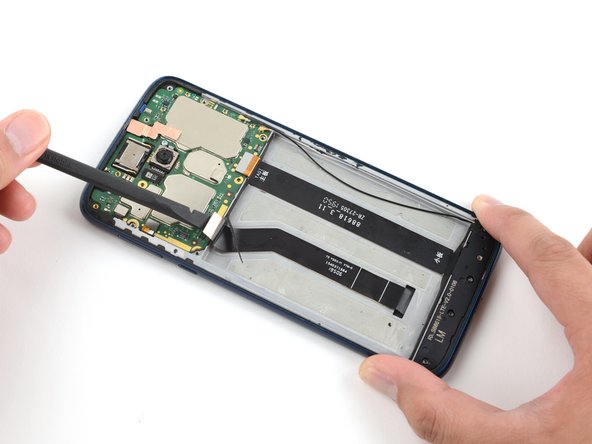 Use the flat end of a spudger to pry up on the screen connector to disconnect it from the motherboard.