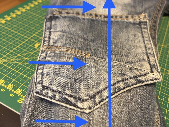 Mend a tear at the knee, by hand, with no-waste patch. Replacement: crwdns2935265:05crwdnd2935265:02crwdnd2935265:02crwdne2935265:0
