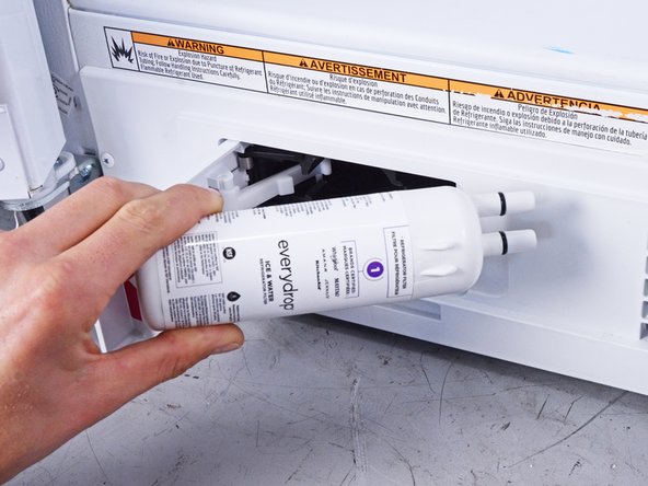 WRS315SDHW Water Filter Replacement, Remove the filter: 步骤 3 中的图像 3，3