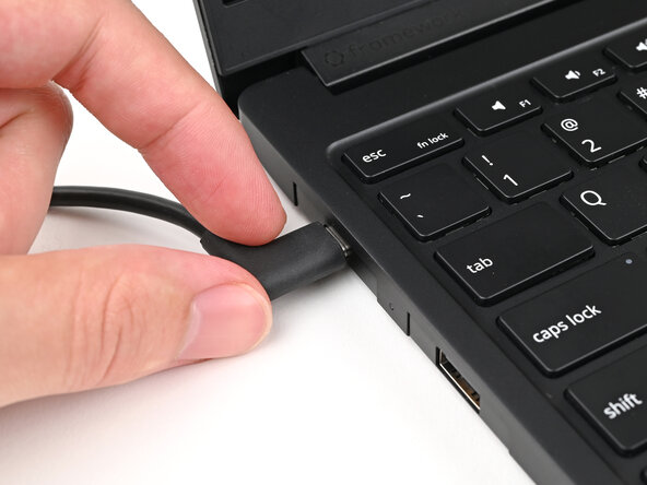 Framework Laptop 13 Pro Pre-Built Edition Quick Start Guide, Plug in the laptop: step 6, image 1 of 1