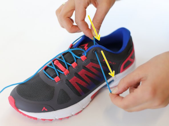 How to Replace a Speedlace With a Stopper, Re-lace the shoe: crwdns2935265:04crwdnd2935265:03crwdnd2935265:03crwdne2935265:0