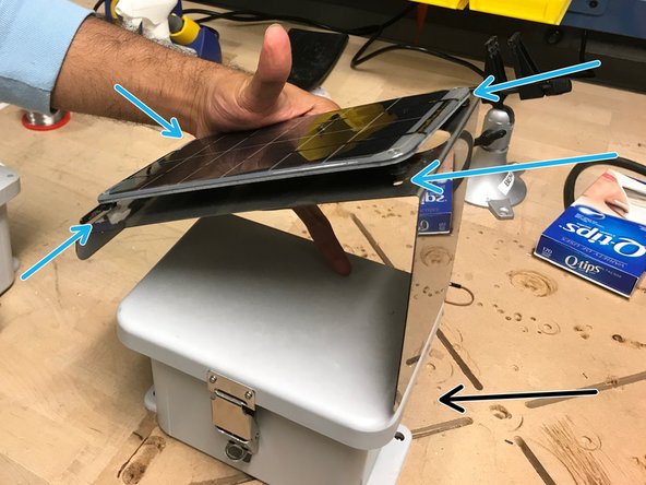 Depth Sensor Node Enclosure Assembly, Attaching The Solar Panel: step 5, image 2 of 3