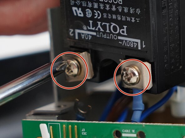 Kaffelogic Nano 7/LINK (A/B/C-N Serial) SSR Replacement, Remove the mains wiring: step 10, image 1 of 2