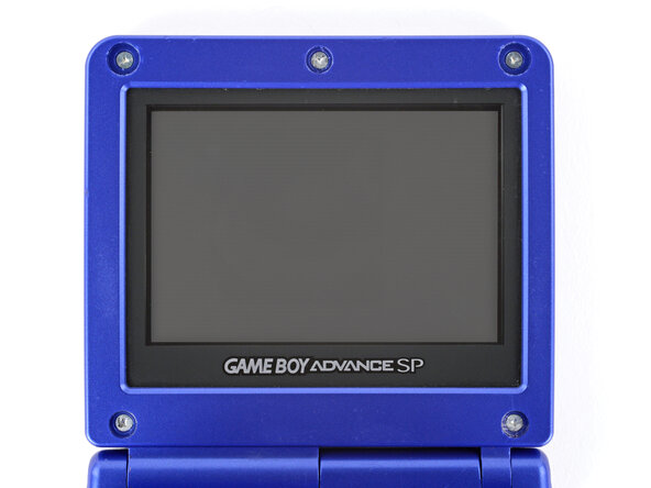 How to Reshell Your Game Boy Advance SP, Remove the screen screws: crwdns2935265:020crwdnd2935265:02crwdnd2935265:02crwdne2935265:0