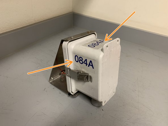 Depth Sensor Node Enclosure Assembly, Applying Open-Storm and Node ID stickers: step 19, image 2 of 3
