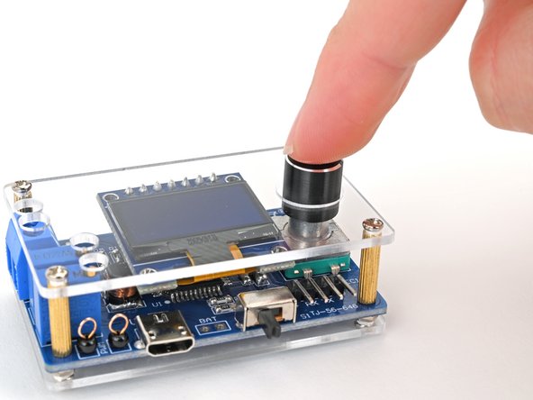 Mini Digital Oscilloscope DIY Soldering Kit Assembly, Install the knob cover: stap 0, afbeelding 3 van 3