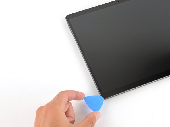 Microsoft Surface Pro 8 Screen Replacement, Separate the left edge adhesive: step 13, image 1 of 3