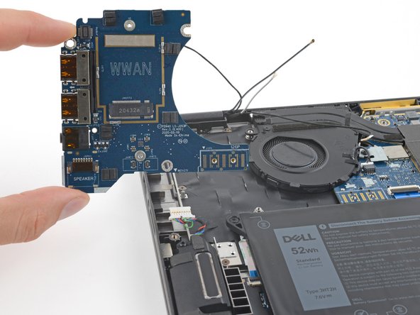 Dell Latitude 7410 I/O Board Replacement, Remove the I/O board: crwdns2935265:019crwdnd2935265:03crwdnd2935265:03crwdne2935265:0