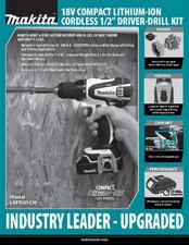 Makita 18V Cordless Drill LXFD01CW Help Learn How to Fix It Yourself