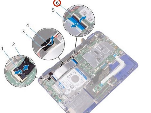 Dell Inspiron 11 3169 Display Assembly Replacement, Sliding the I/O Board Cable: crwdns2935265:013crwdnd2935265:02crwdnd2935265:02crwdne2935265:0