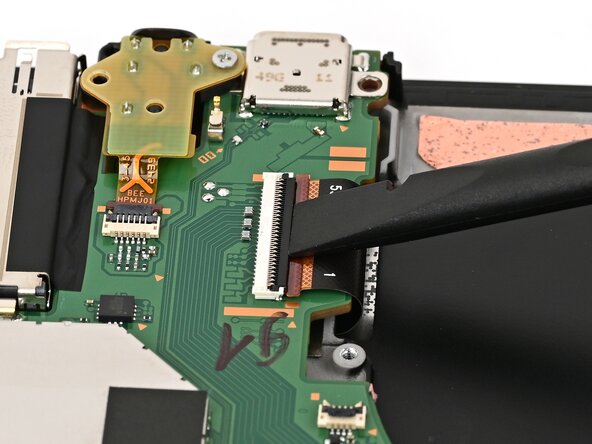 Nintendo Switch 2 Board Replacement, Disconnect the screen: crwdns2935265:044crwdnd2935265:01crwdnd2935265:02crwdne2935265:0